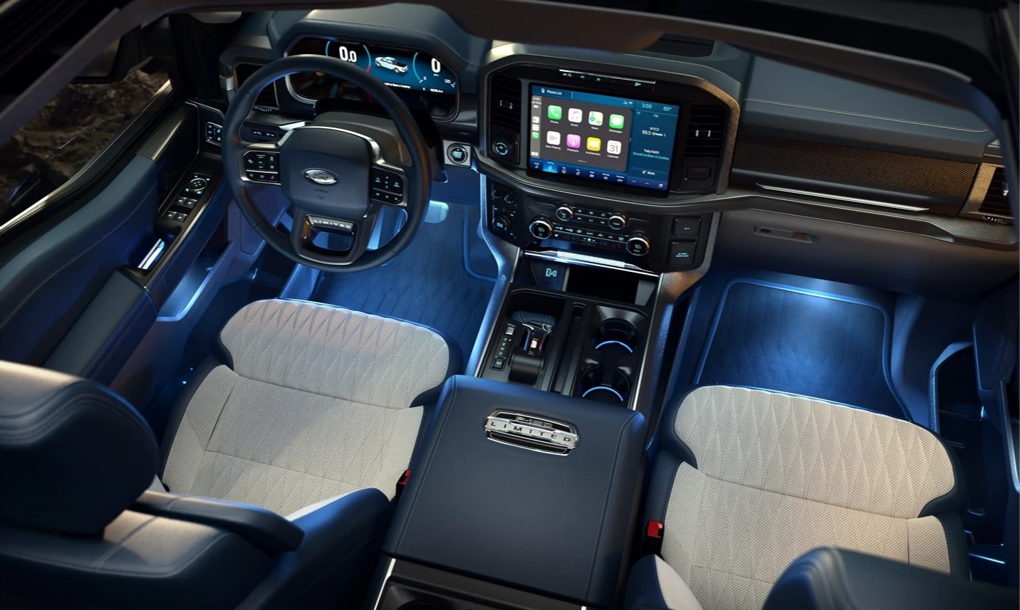 2021-ford-f150-32.jpg Ambient lighting interior features available for the new 2021 Ford F150