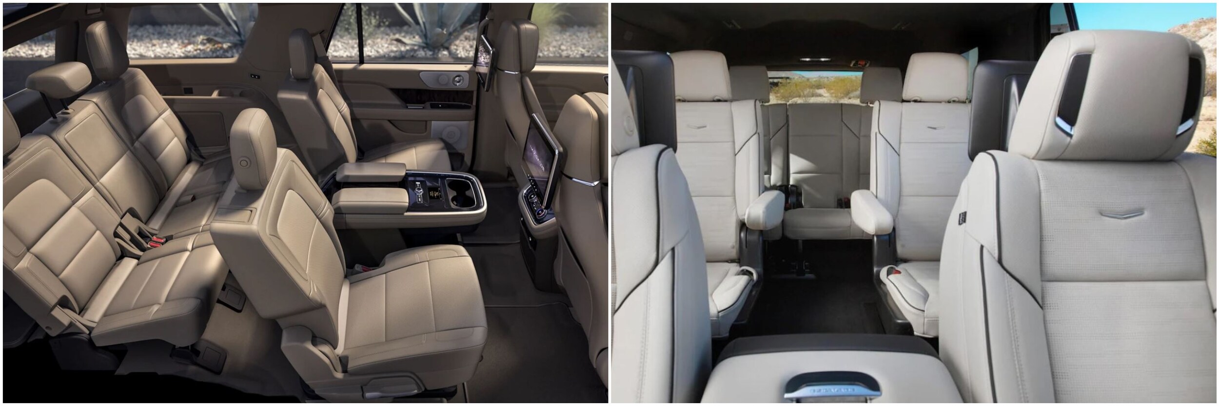 2022 Navigator vs Cadillac Escalade Seating 2022 Lincoln Navigator seating compared to the seating of a Cadillac Escalade
