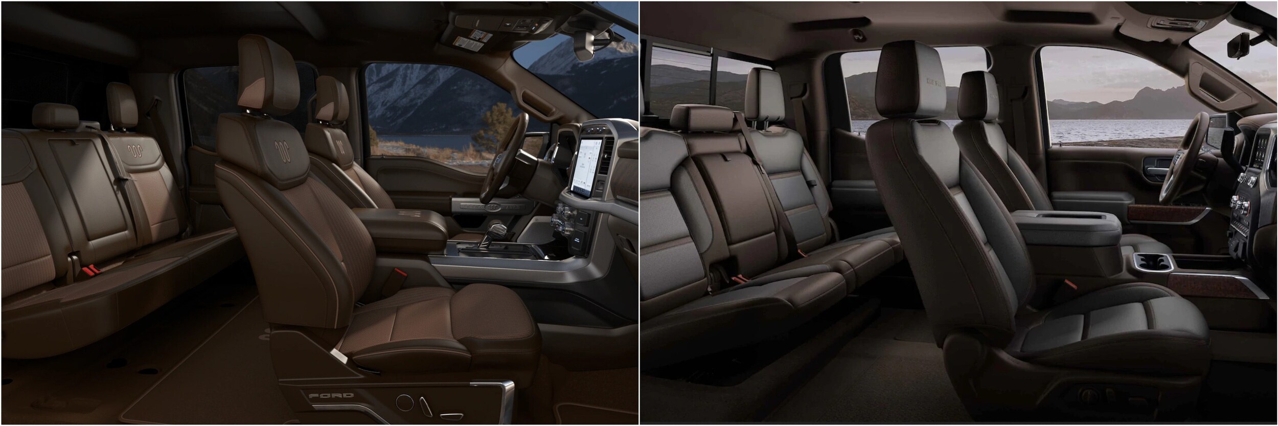 2022 Ford F-150 Vs. GMC Sierra 1500 Interior Seating 2022 Ford F-150 Vs. GMC Sierra 1500 Interior Seating