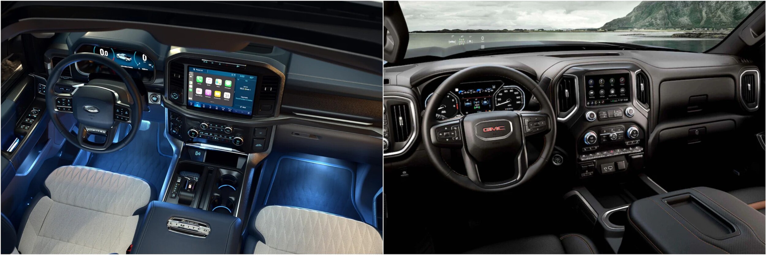 2022 Ford F-150 Vs. GMC Sierra 1500 Interior Dash 2022 Ford F-150 Vs. GMC Sierra 1500 Interior Dash