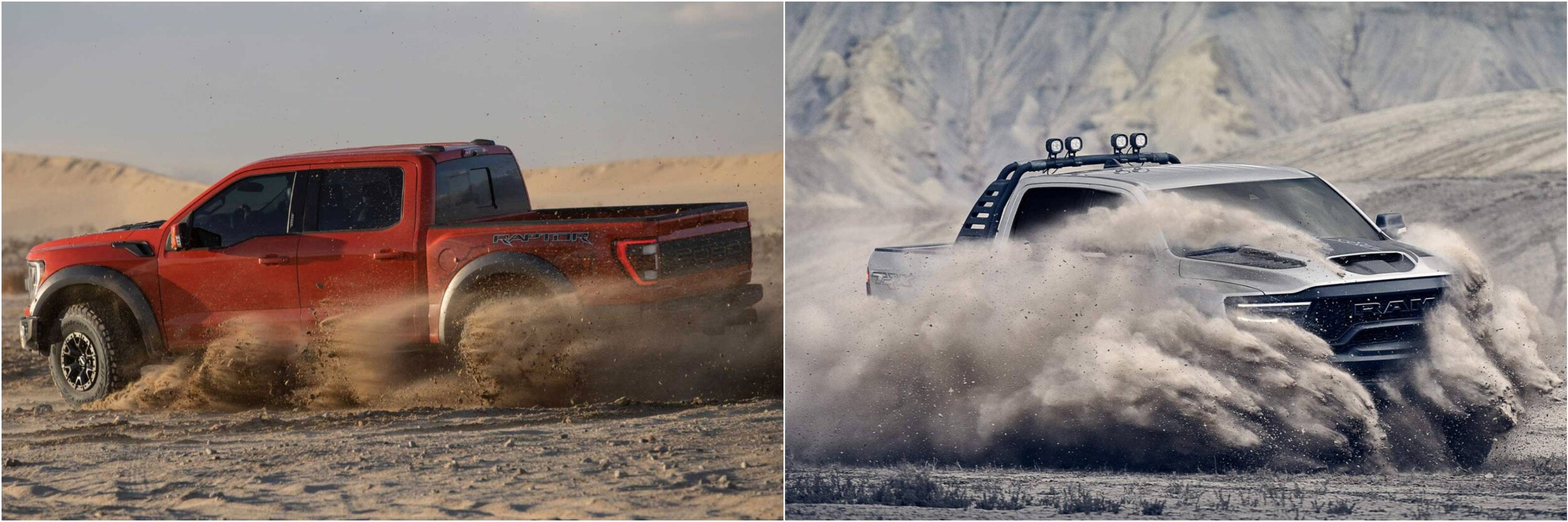 2021 Ford F-150 Raptor VS 2021 Ram 1500 TRX Off-Road 2021 Ford F-150 Raptor VS 2021 Ram 1500 TRX Off-Road
