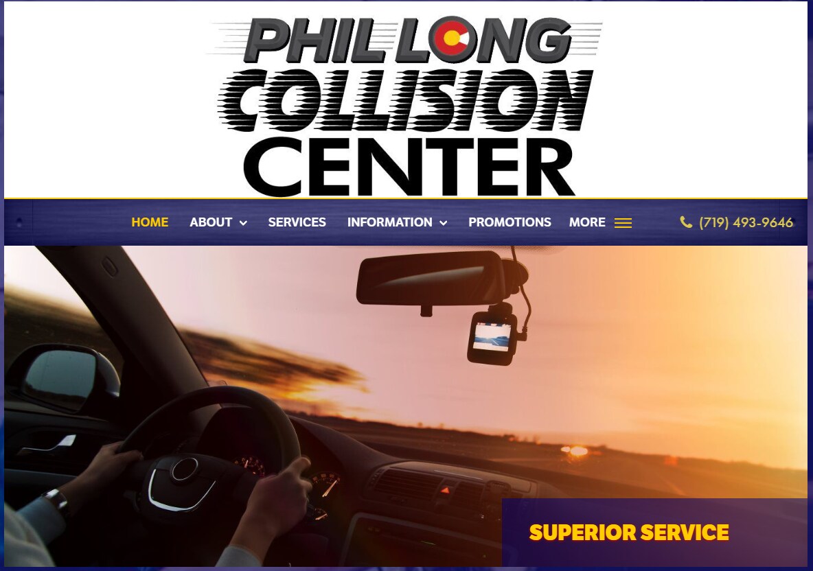 collision.PNG Screenshot of the homepage of the Phil Long Collision Center in Colorado Springs