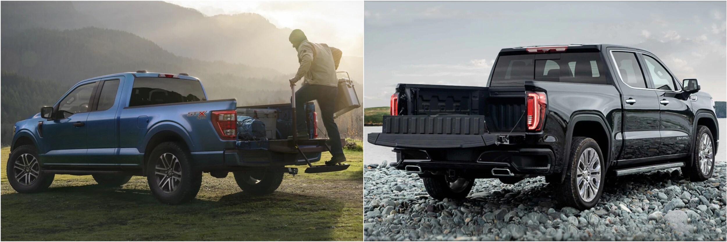 2022 Ford F-150 Vs. GMC Sierra 1500 Tailgate Features 2022 Ford F-150 Vs. GMC Sierra 1500 Tailgate Features
