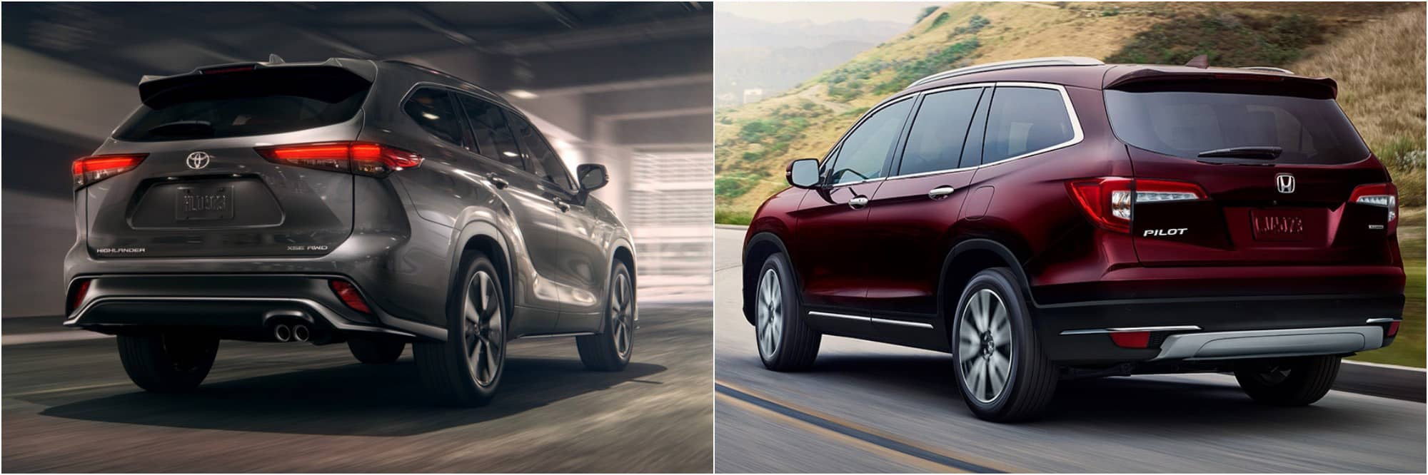 2022 Toytota Highlander Vs. Honda Pilot Rear 2022 Toytota Highlander Vs. Honda Pilot Rear