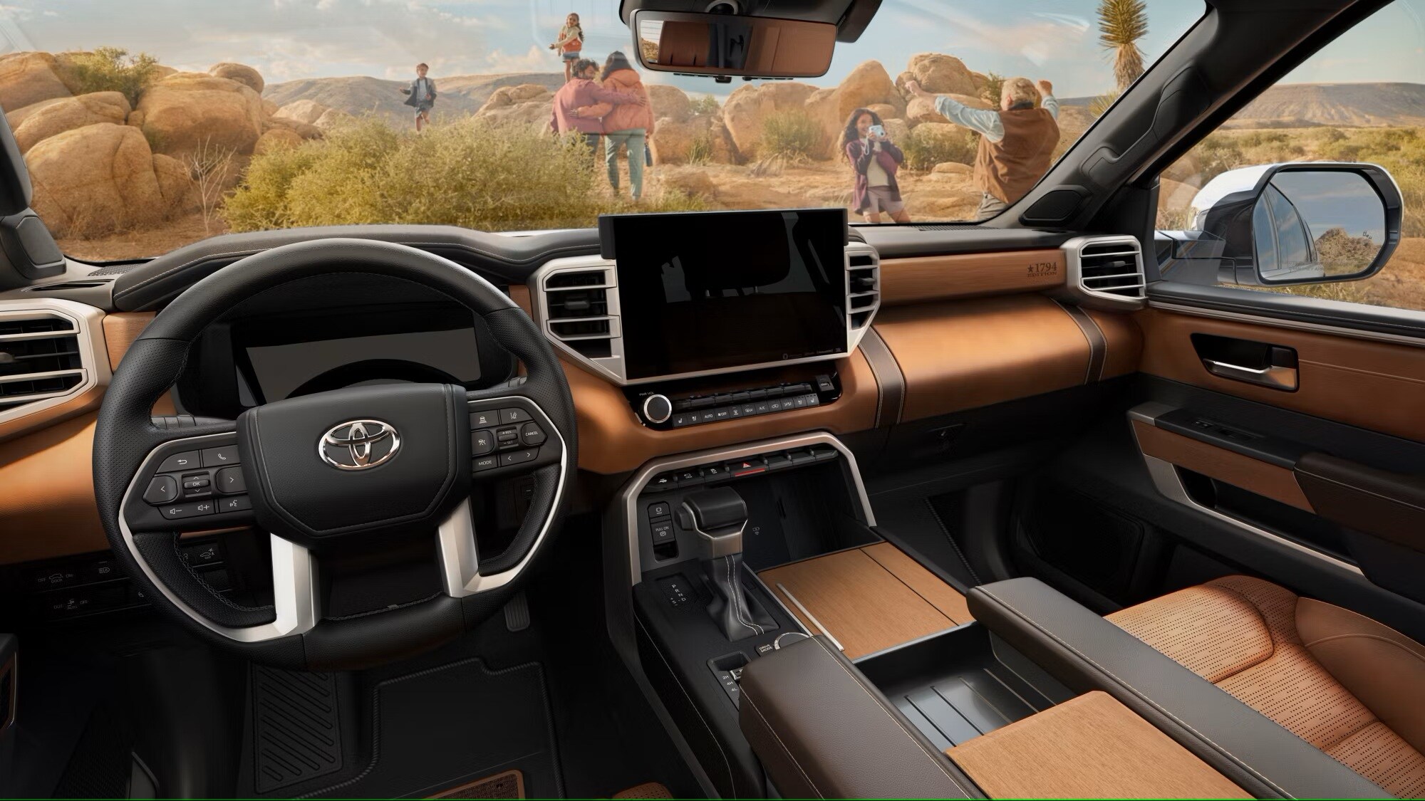 Interior of a 2025 Toyota Sequoia.