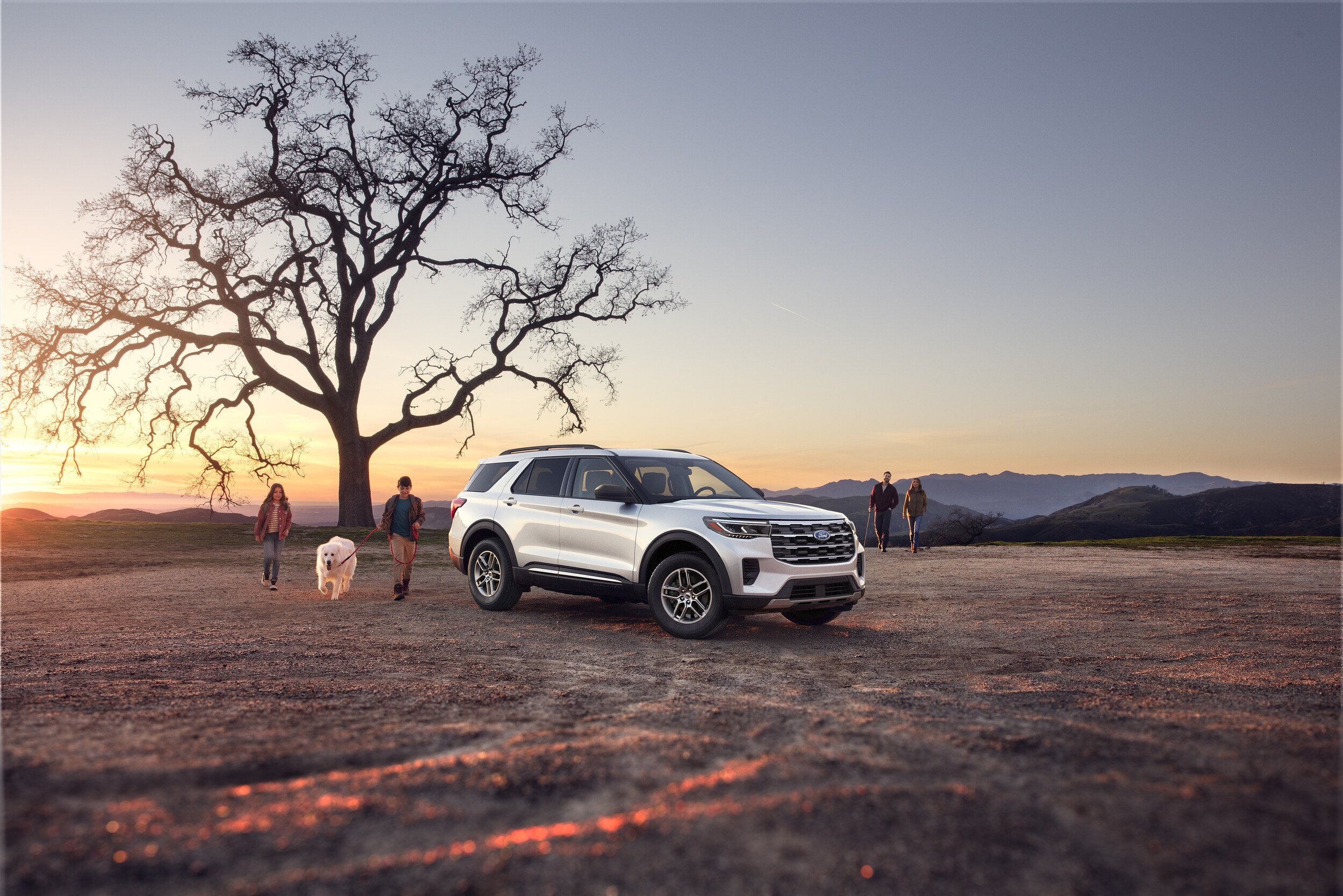 ford explorer in the middle of a desert