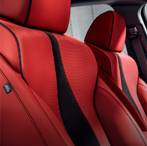 leather-trimmed interior