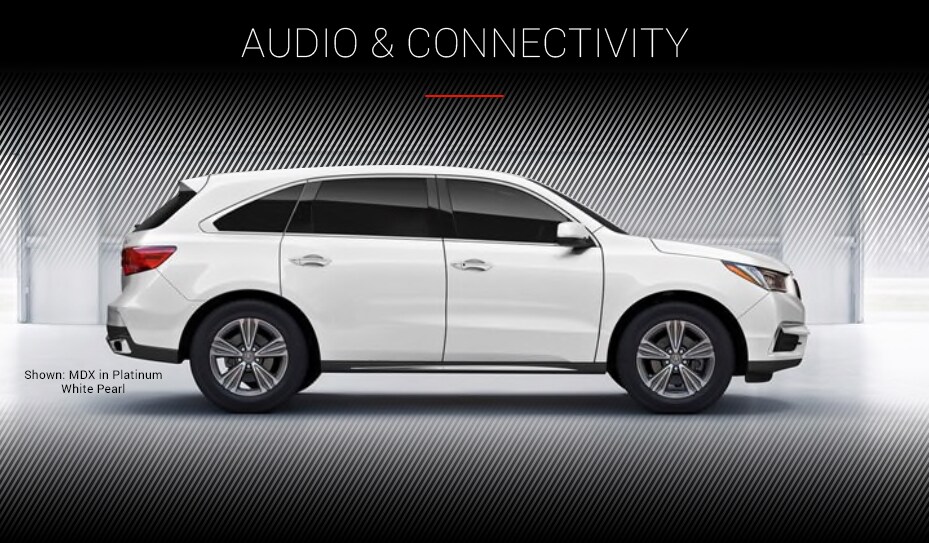 Audio & Connectivity Shown: MDX in White Diamond Pearl