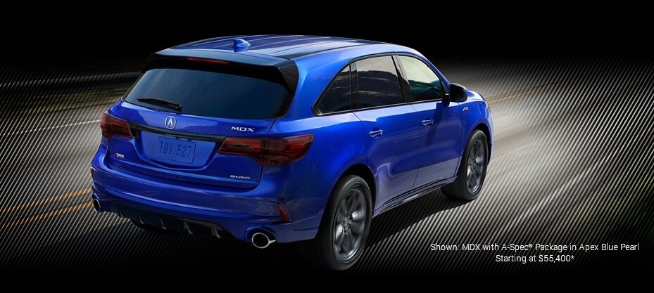 Shown: MDX with A-Spec Package in Apex Blue Pearl