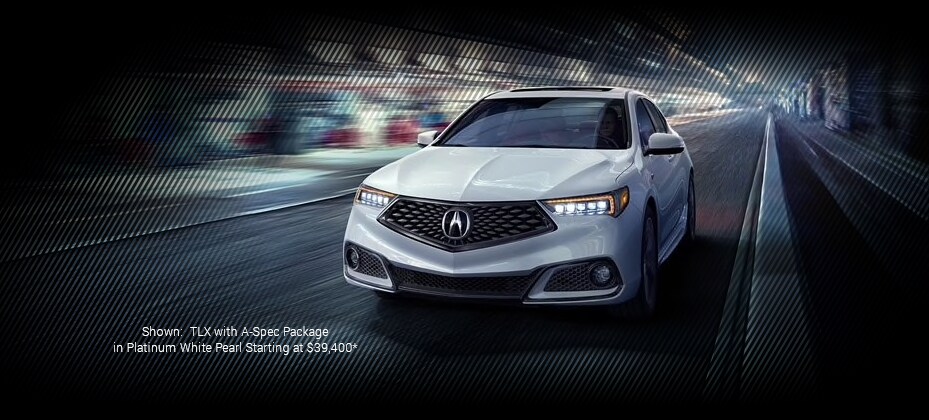 Shown: TLX with A-Spec Packages in Platinum white Pearl