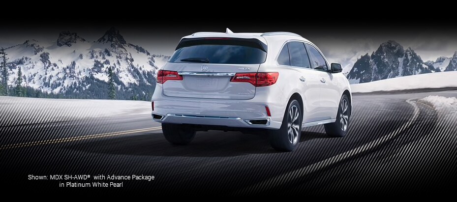 Shown: MDX SH-AW with Advance Packagein White Diamond Pearl