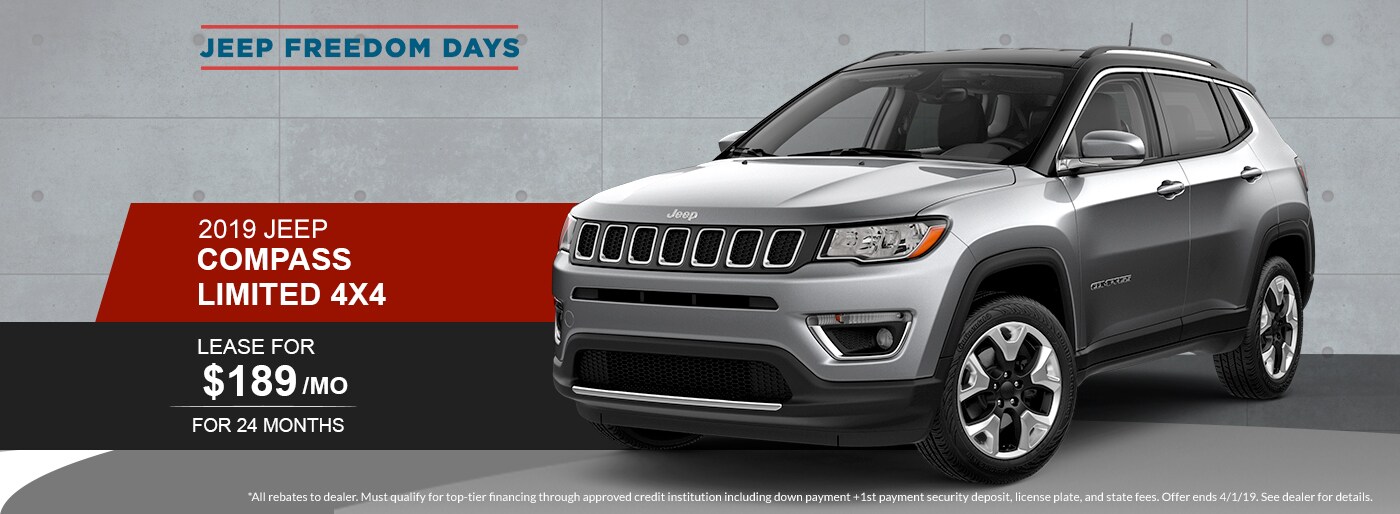 2019 Jeep Compass Limited 4x4 Lease Special at Pinckney Jeep in Pinckney, MI