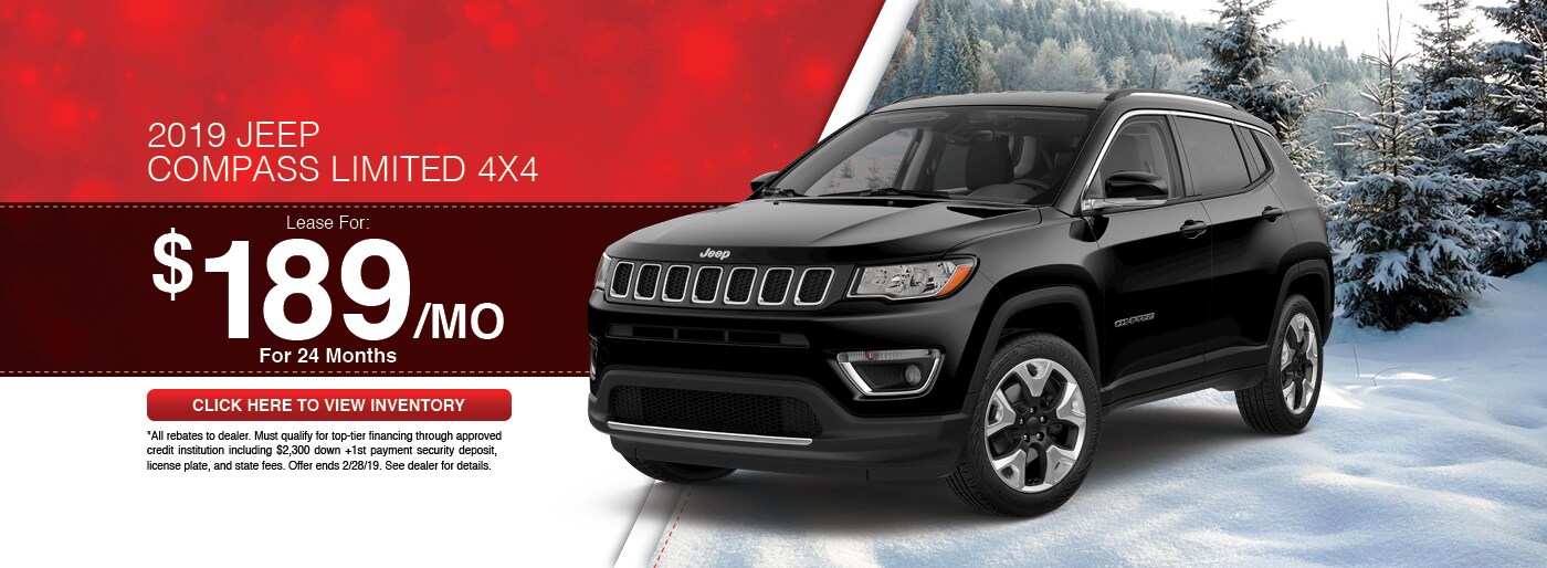 2019 Jeep Compass Limited 4x4 Lease Special at Pinckney Jeep in Pinckney, MI