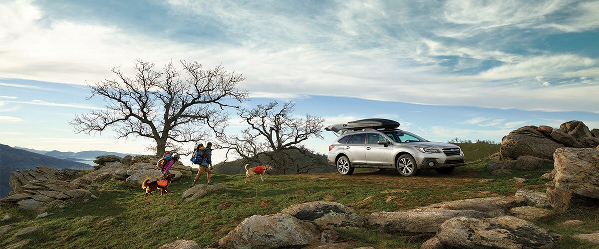 Subaru Outback on a Mountain