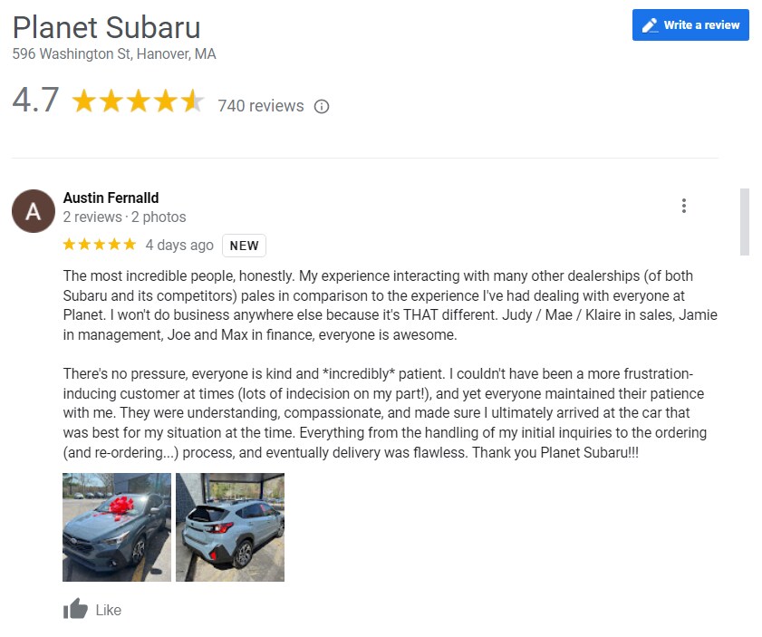 Quote Subaru Boston 2025 Crosstrek.PNG