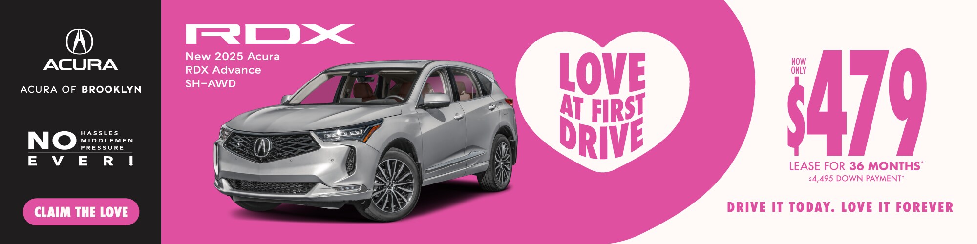 New 2025 Acura RDX Advance SH-AWD Lease For $479 a Month For 36 Months* $4,495 Down Payment – Shop Now