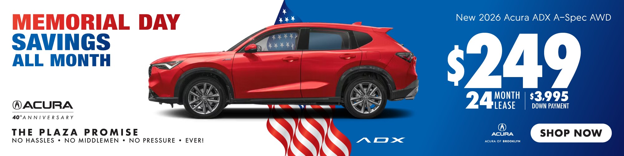 New 2026 Acura ADX Lease For *$249 a Month For 24 Months **$3,995 Down Payment – Shop Now