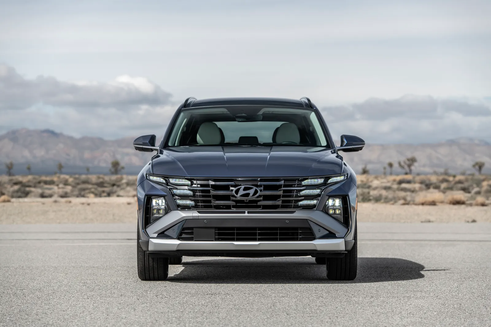 Front view of a Hyundai Tucson