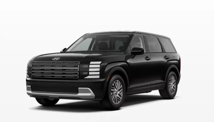 Black 2027 Hyundai Palisade SE, front three-quarter view