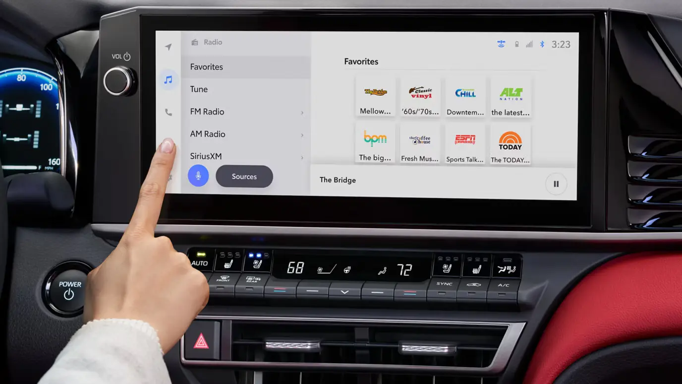 Toyota Camry center touchscreen and climate controls