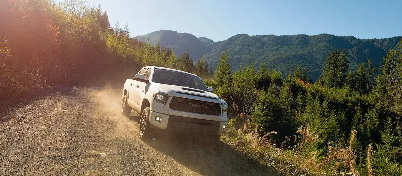 2021 Toyota Tundra from the previous generation in front three-quarter view
