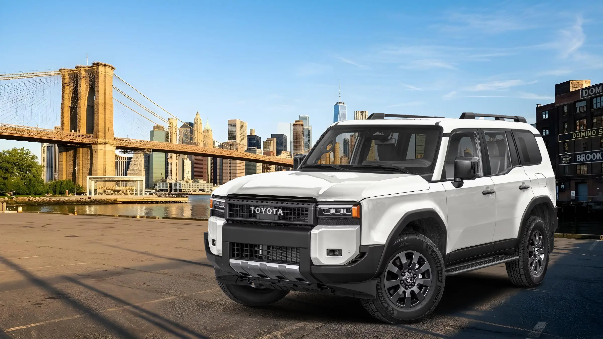 2027 Toyota Land Cruiser shown in profile at Plaza Toyota, serving New York City drivers