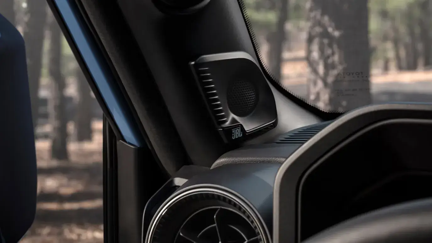 JBL premium audio speaker detail in the 2027 Toyota Land Cruiser
