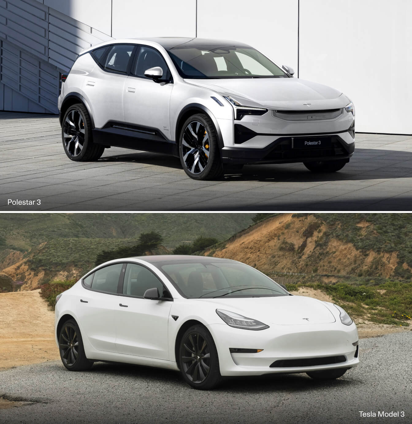 Polestar 3 Vs Tesla Model 3 side by side comparison