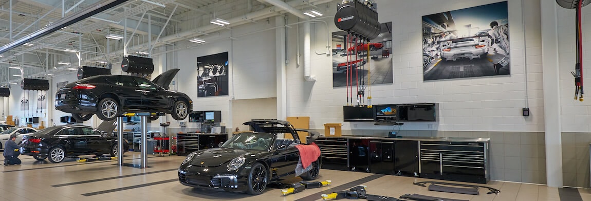Porsche Irvine service center bay