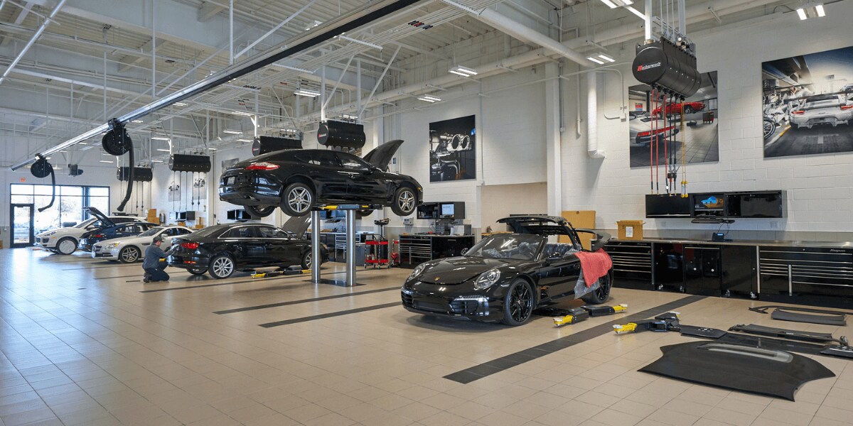 Porsche Irvine Service Center Inside Porsche Irvine's service center