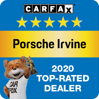 Porsche Irvine Recognized as a CARFAX Top-Rated Dealer 2020 CARFAX Top-Rated Dealer badge