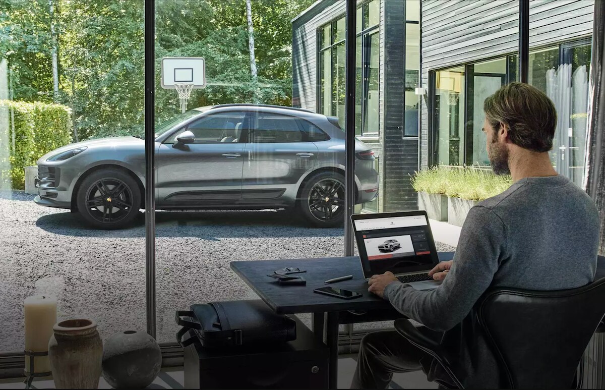 Porsche Macan delivered to a driveway