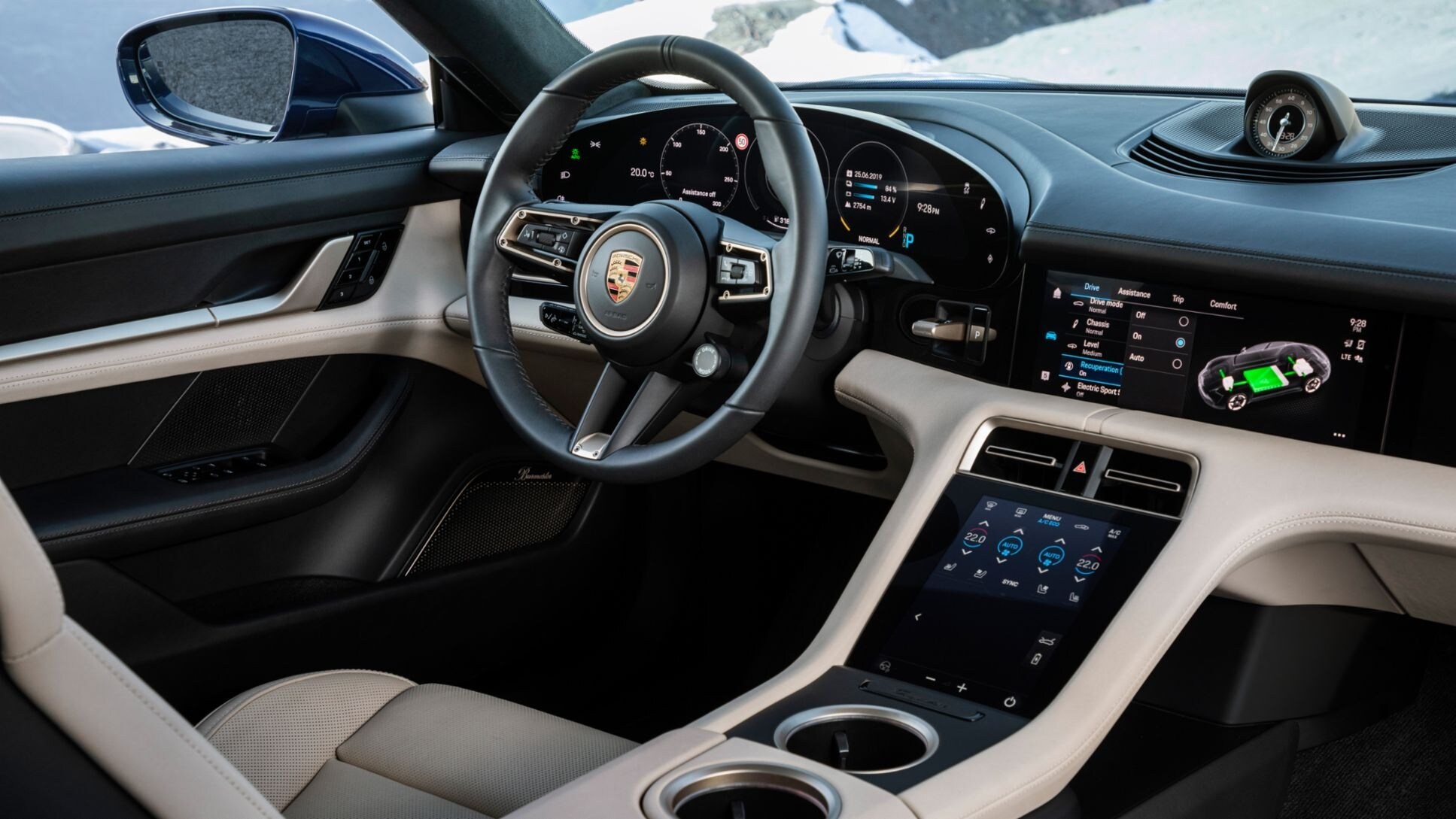 Interior of the 2025 Porsche Taycan