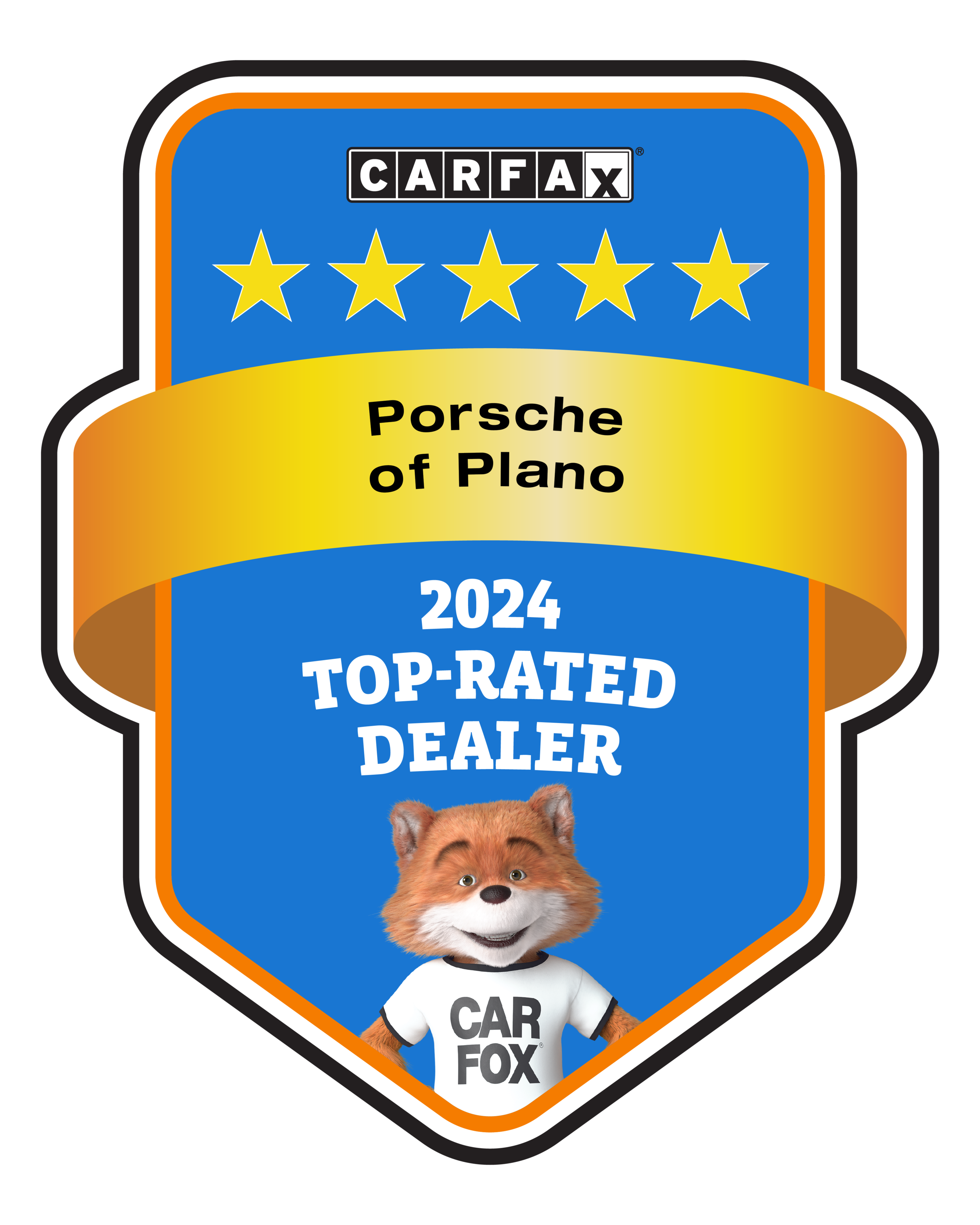 Porsche Plano CARFAX Top-Rated Dealer badge