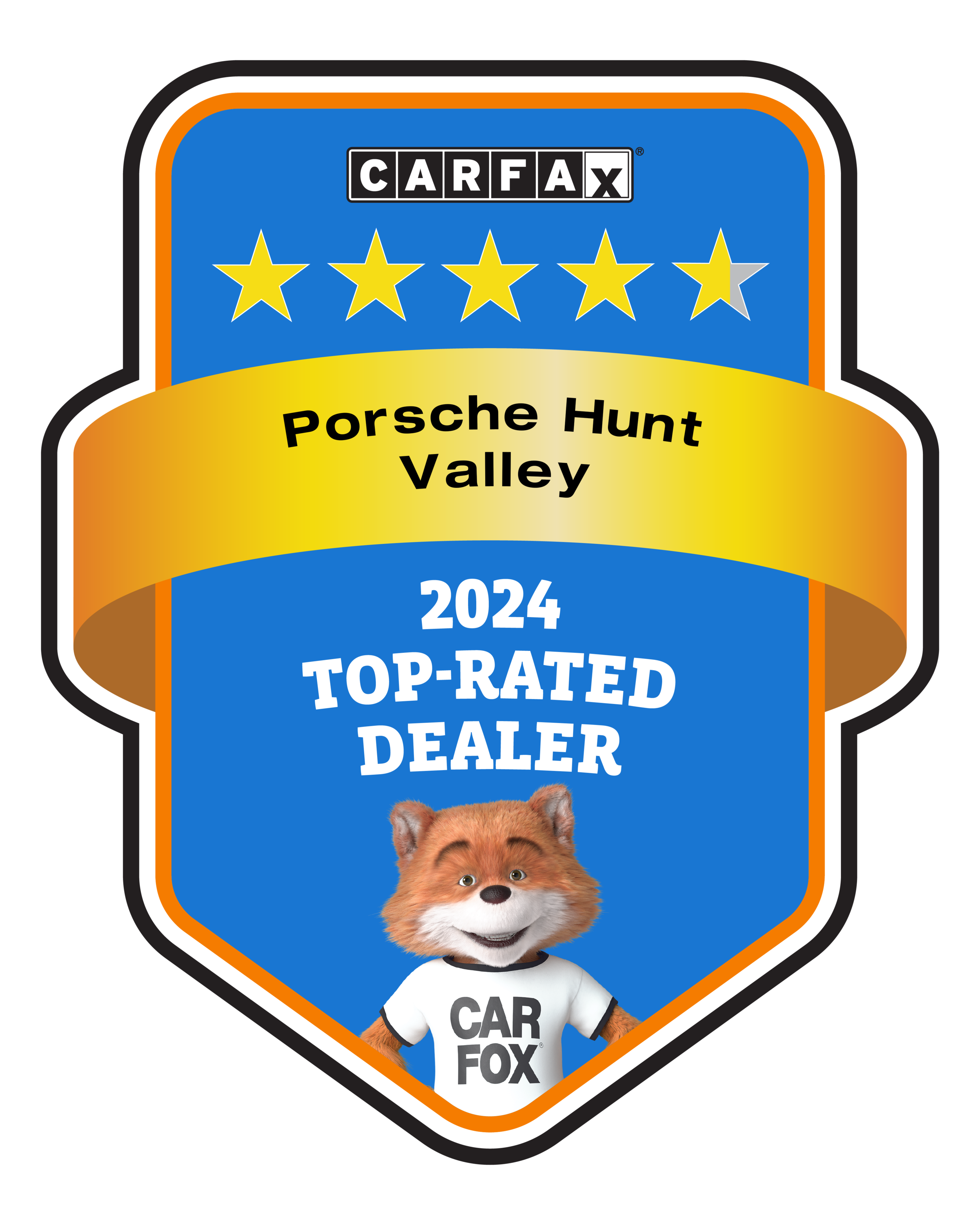 Porsche Hunt Valley CARFAX Top-Rated Dealer badge