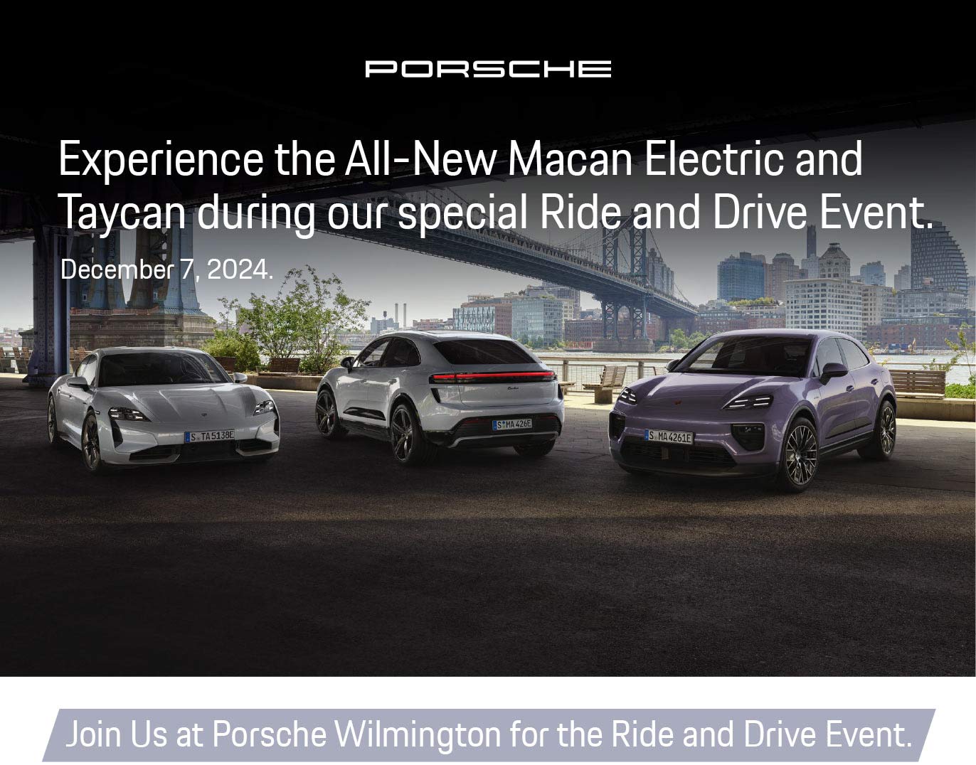 1-PWI122417W-RideandDrive-LandingPage-HJ-2.jpg Experience the All-New Macan Electric and Taycan during our special Ride and Drive Event.