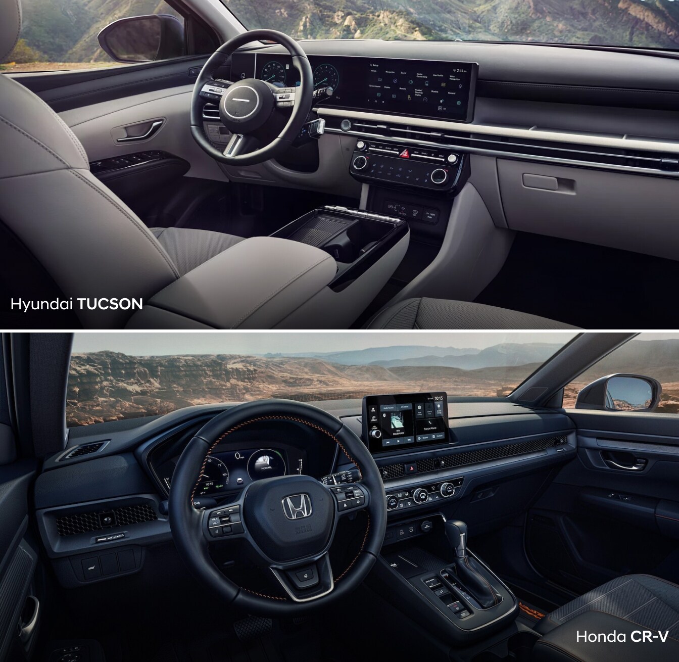 Hyundai Tucson vs. Honda CR-V interior