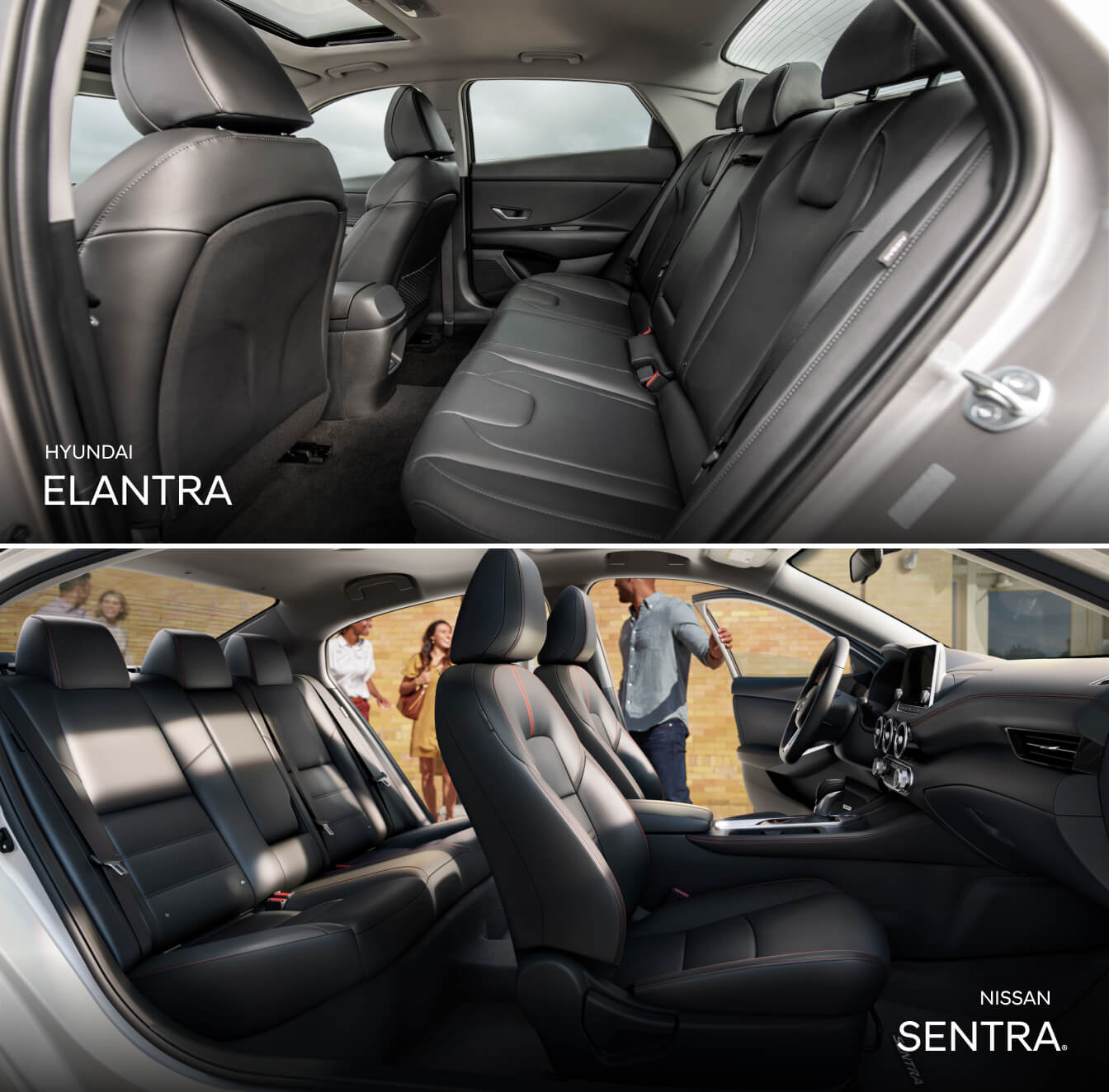 Hyundai Elantra vs. Nissan Sentra Dimensions