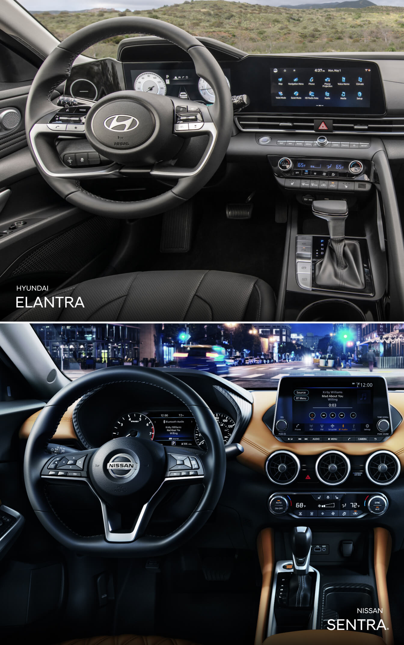 New Elantra vs. Sentra Standard Features