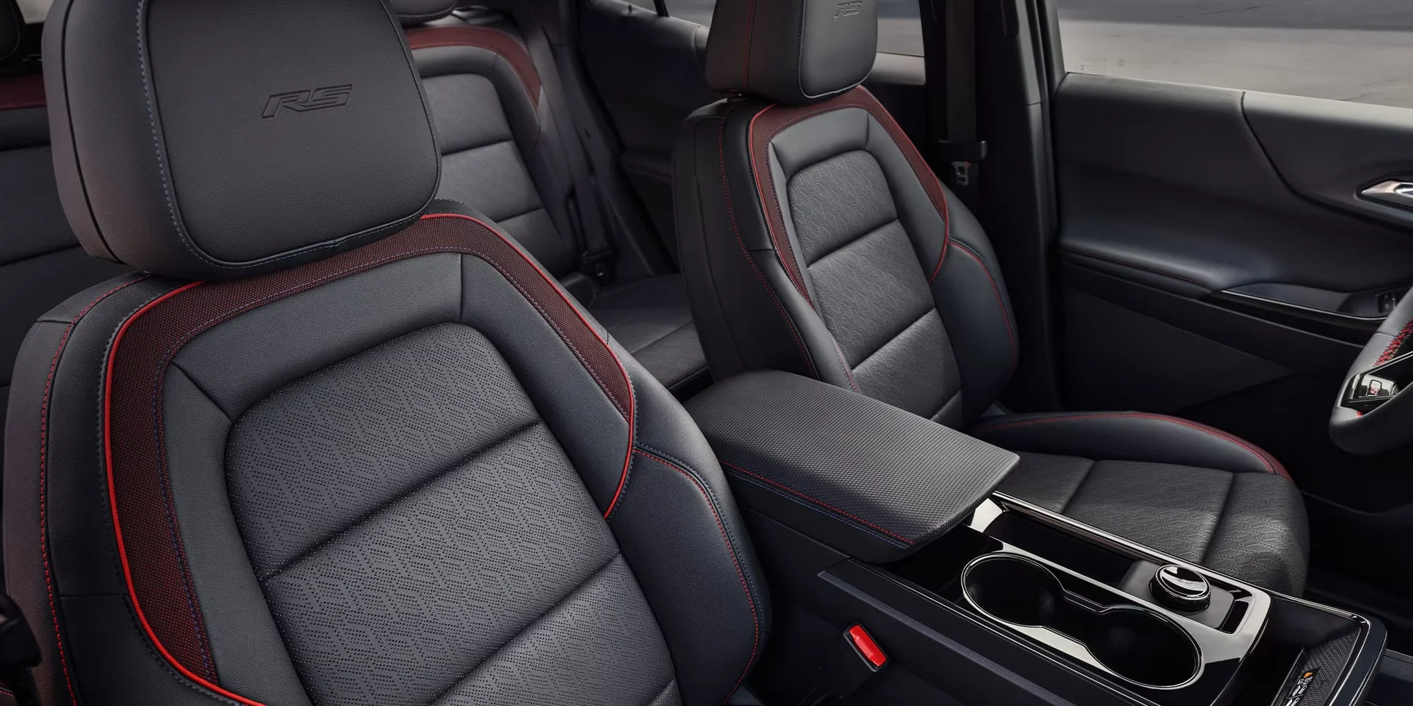 2026 Chevy Equinox RS front seats with red stitching