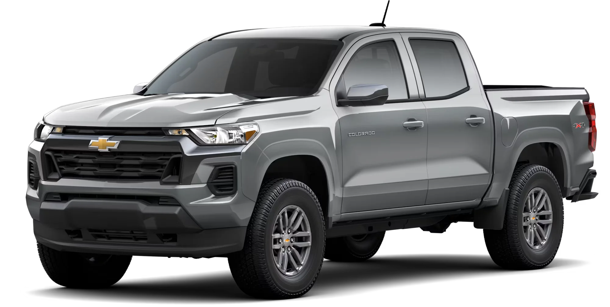 2026 Chevy Colorado LT trim in silver, studio exterior view
