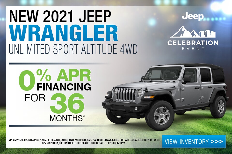 New 2021 Jeep Wrangler Unlimited Sport Altitude 4WD