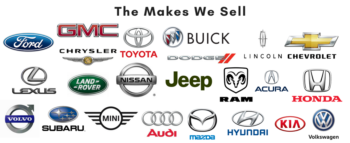 The makes we sell Preferred Auto
dealerships