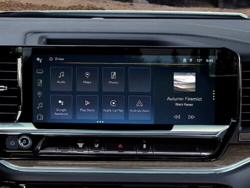 2025 Chevrolet Silverado 3500 Chassis Cab close up view of
touchscreen