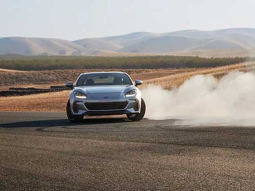 2023 Subaru BRZ doing a donut