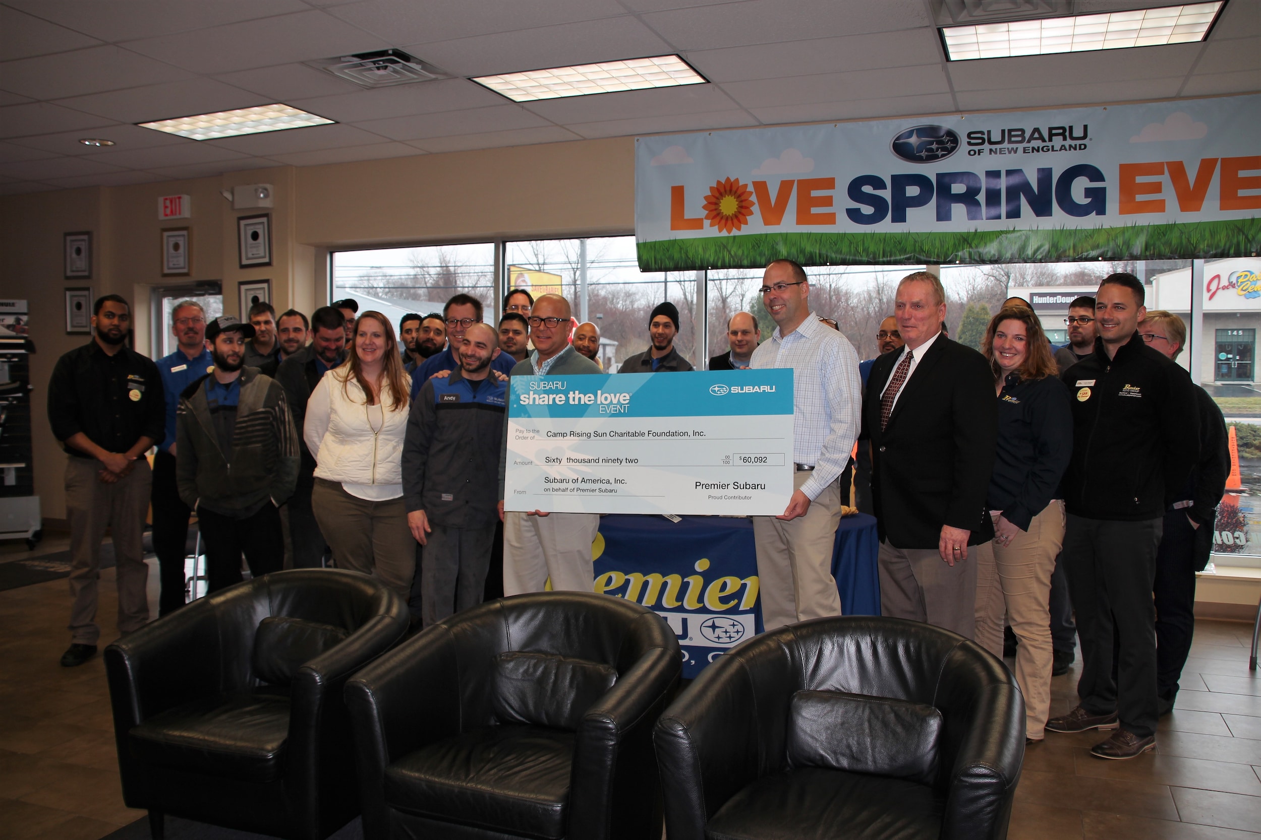 Premier Subaru Check Presentation to Camp Rising Sun