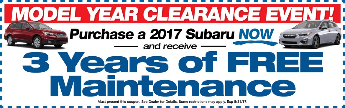 Clearance Event from Premier Subaru Branford
