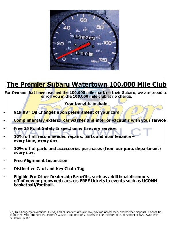 Premier Subaru
Watertown 100,000 Mile Club.jpg