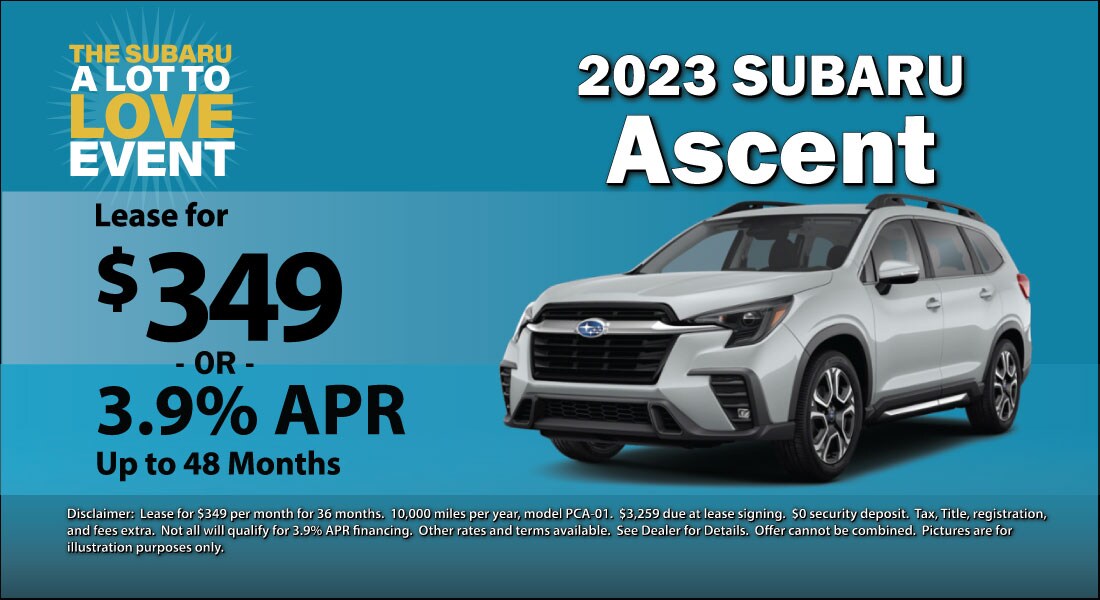 Mar-2023-1100x600-2023-Subaru-Ascent-Vehicle-(From-January)-Banner.jpg 2023 Subaru Ascent - $349/MONTH