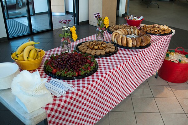 Breakfast is served at the 2012 Prestige Imports Mountain Tour Breakfast is served at the 2012 Prestige Imports Mountain Tour